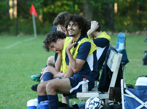 Meelad playing soccer